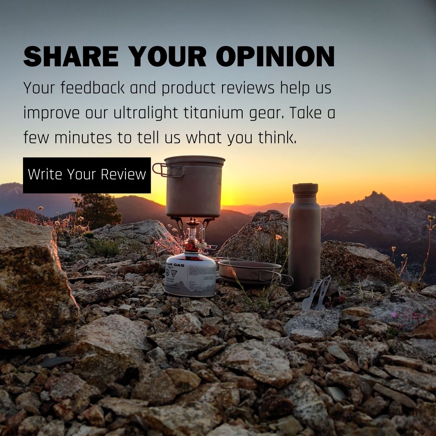 SilverAnt Review Request Camp Stove Cooking With Sunset On The Horizon Mobile Version
