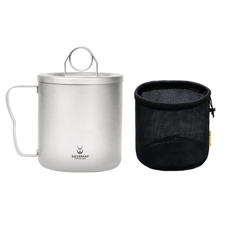 
                  
                    SiliverAnt Titanium Double Wall Mug 300ml/10.14fl oz  Classic Handles - With black drawstring mesh bag included with purchase
                  
                