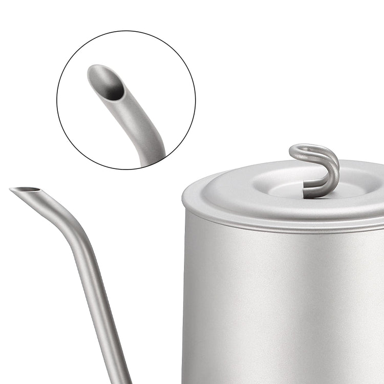
                  
                    SilverAnt Titanium Pour Over Kettle Sandblasted 950ml/33.4 fl oz - Close-up of spout
                  
                