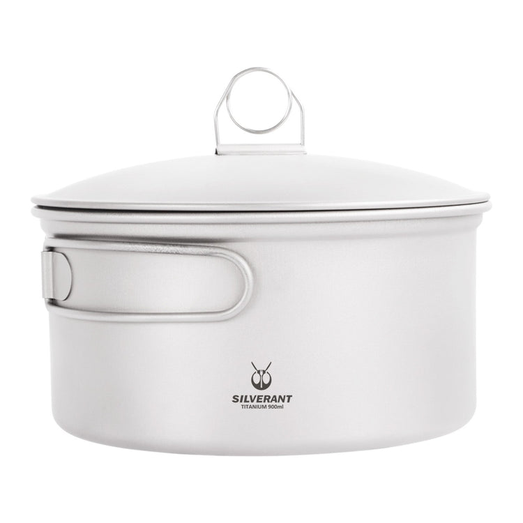 
                  
                    SilverAnt Ultralight 2-Piece Titanium Cookware Set - Titanium Camping Pot with Lid on a white background
                  
                