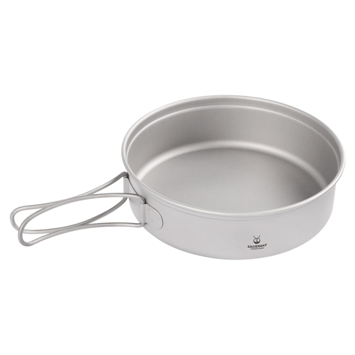 SilverAnt Ultralight 2-Piece Titanium Cookware Set - Titanium Frying Pan 450ml/15.2 fl oz