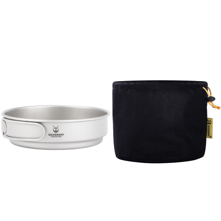 
                  
                    SilverAnt Outdoors Titanium Frying Pan 500ml/17.5 fl oz with Drawstring Mesh Bag (included with purchase)
                  
                
