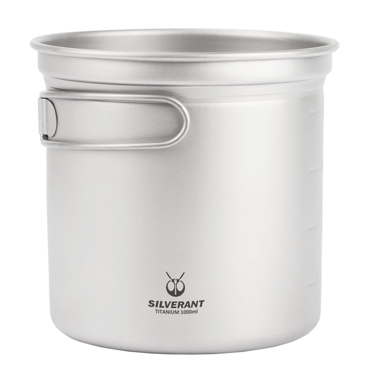 SilverAnt Ultralight 3-Piece Titanium Camping Cookware Set - Camping Pot 1000ml/35 fl oz