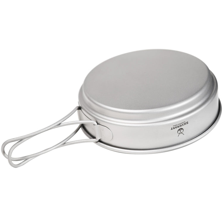 
                  
                    SilverAnt Ultralight 3-Piece Titanium Camping Cookware Set - Frying Pan 500ml/17.5 fl oz (Bottom view)
                  
                