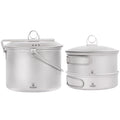Large Titanium Camping Pot with Lid & Bail Handle 2L/67.63 fl oz