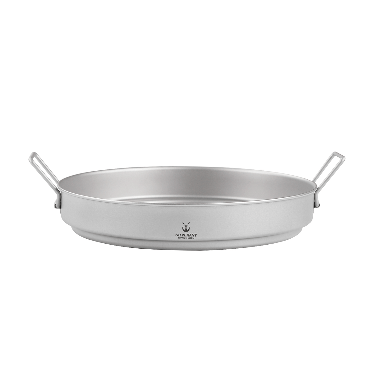SilverAnt Ultralight Extra Large 2-Piece Titanium Camping Cookware Set With Hanger - SilverAnt Titanium Frying Pan with Hanging Handles -1500ml/52.8 fl oz