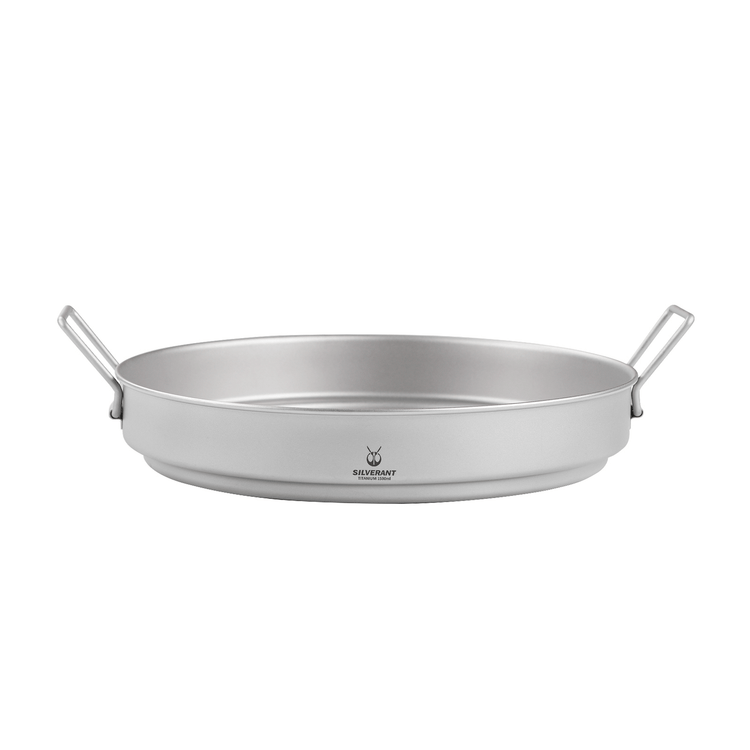 
                  
                    SilverAnt Ultralight Extra Large 2-Piece Titanium Camping Cookware Set With Hanger - SilverAnt Titanium Frying Pan with Hanging Handles -1500ml/52.8 fl oz
                  
                