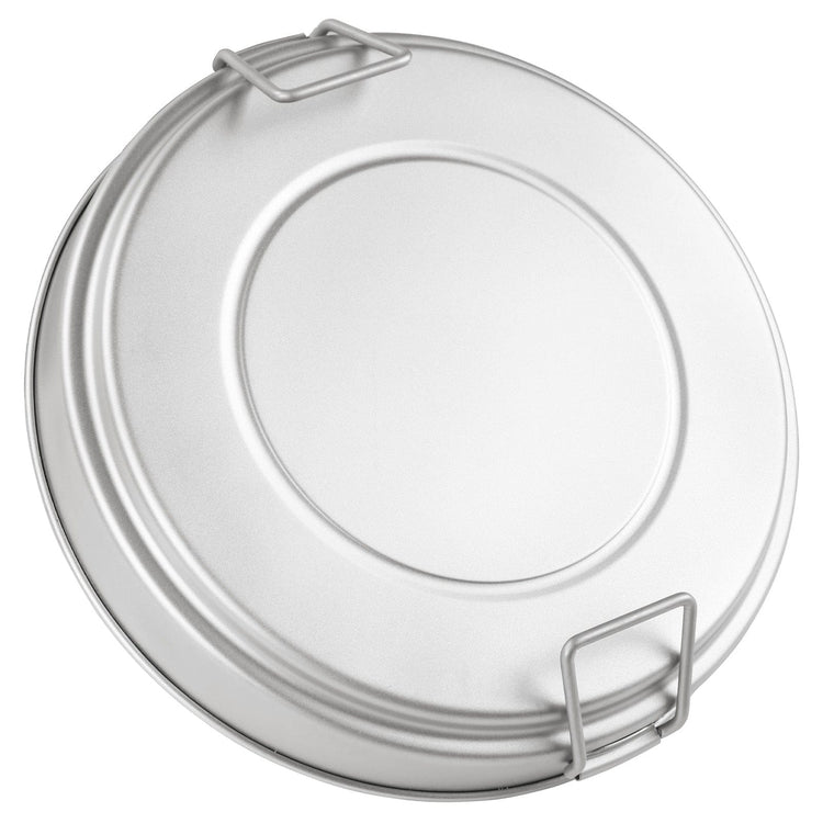 
                  
                    SilverAnt Ultralight Extra Large 2-Piece Titanium Camping Cookware Set With Hanger - SilverAnt Titanium Frying Pan with Hanging Handles -1500ml/52.8 fl oz (bottom view, sandblasted, folded handles)
                  
                