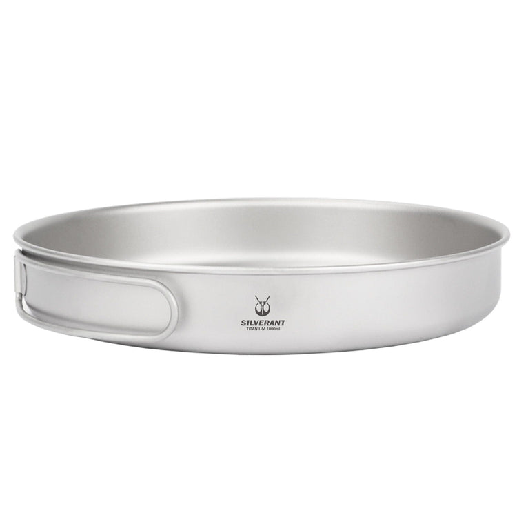 
                  
                    SilverAnt Ultralight Large 2-Piece Titanium Pot & Pan Camping Cookware Set - Frying Pan 1000ml/35 fl oz
                  
                