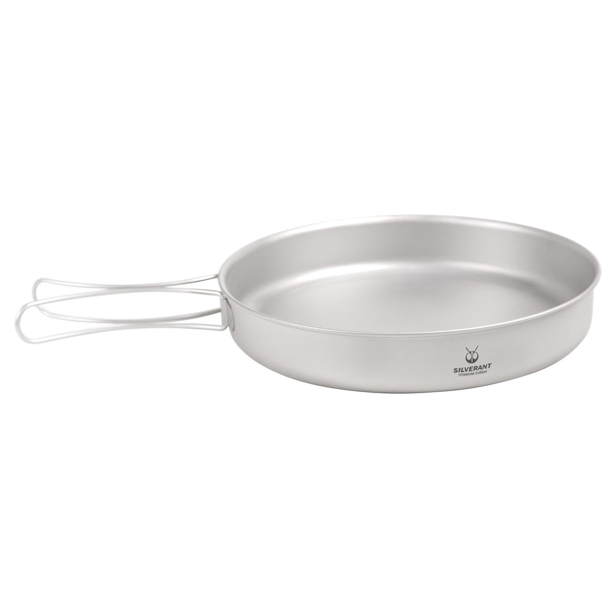 SilverAnt Ultralight Large 2-Piece Titanium Pot & Pan Camping Cookware Set - Titanium Frying Pan 1000ml/35 fl oz