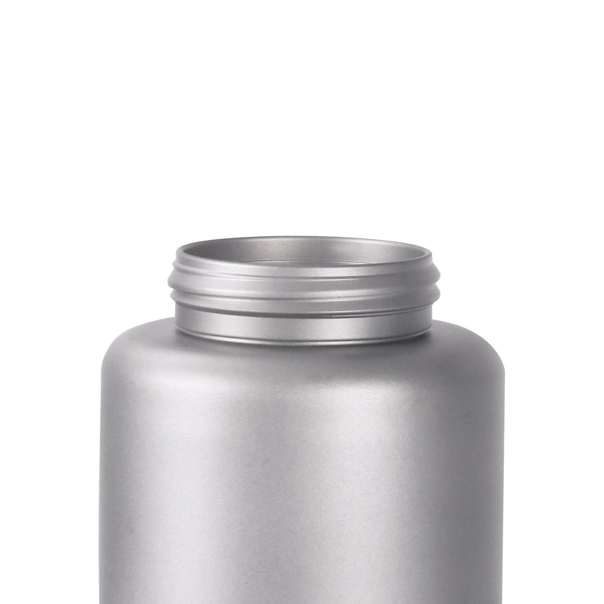 SilverAnt Ultralight Large Titanium Water Bottle (Wide Mouth) - close-up of bottle mouth showing screw marks around