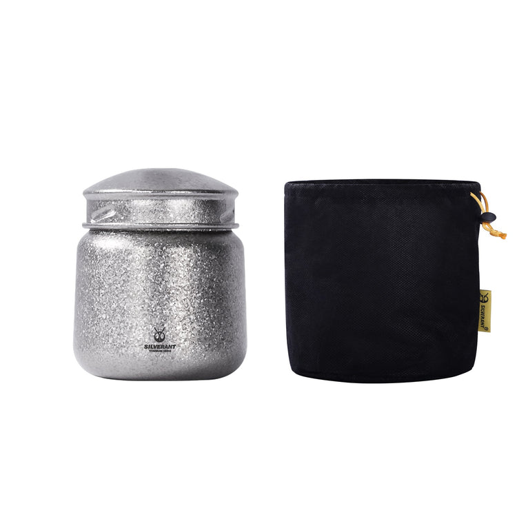 
                  
                    SilverAnt Ultralight Leakproof Titanium Container 280ml / 9.47 fl oz Crystallized (with black drawstring mesh bag)
                  
                
