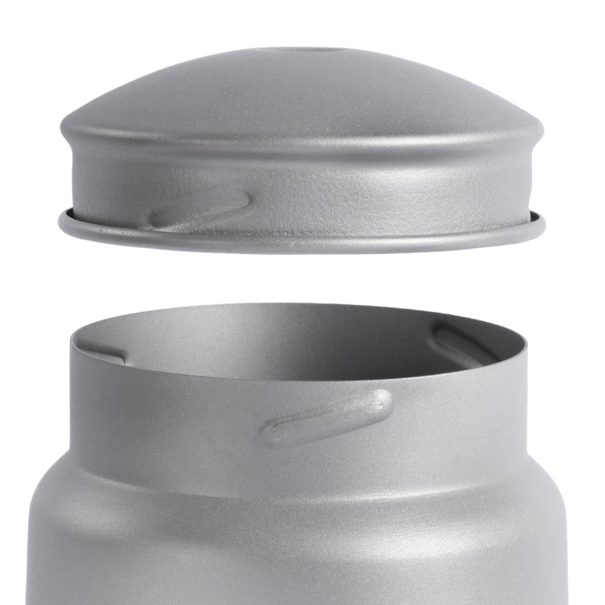 SilverAnt Ultralight Leakproof Titanium Container 280ml / 9.47 fl oz Sandblasted (close-up of container lid/sealing system)