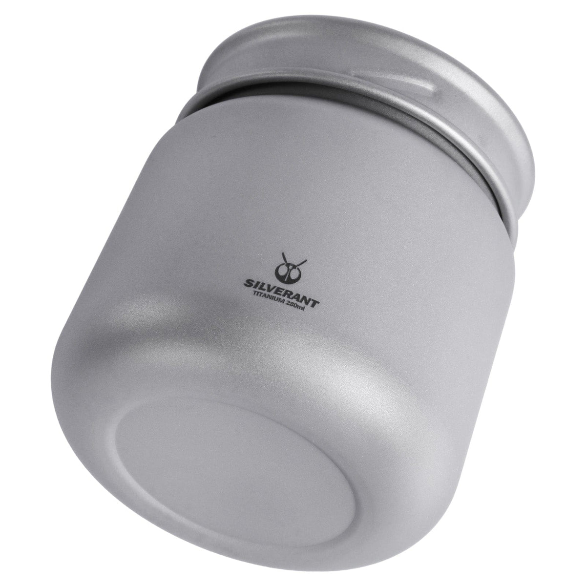 SilverAnt Ultralight Leakproof Titanium Container 280ml / 9.47 fl oz Sandblasted bottom angle view