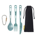 Titanium 3-Piece Cutlery Set (Knife, Fork and Spoon)