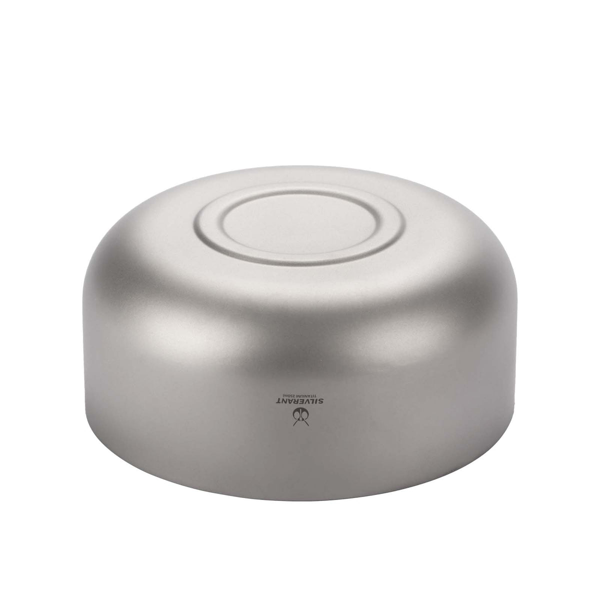 SilverAnt Ultralight Titanium Backcountry Double Wall Bowl 250ml/8.5fl oz - upside down, bottom view