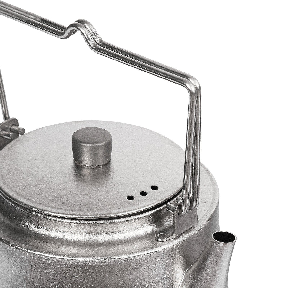 SilverAnt Ultralight Titanium Bushcraft Kettle Crystallized Finish - Close-up