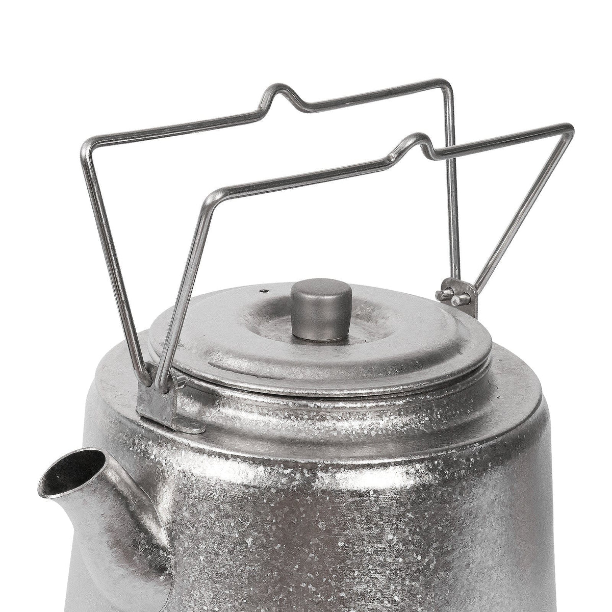 SilverAnt Ultralight Titanium Bushcraft Kettle Crystallized Finish - two handles close-up