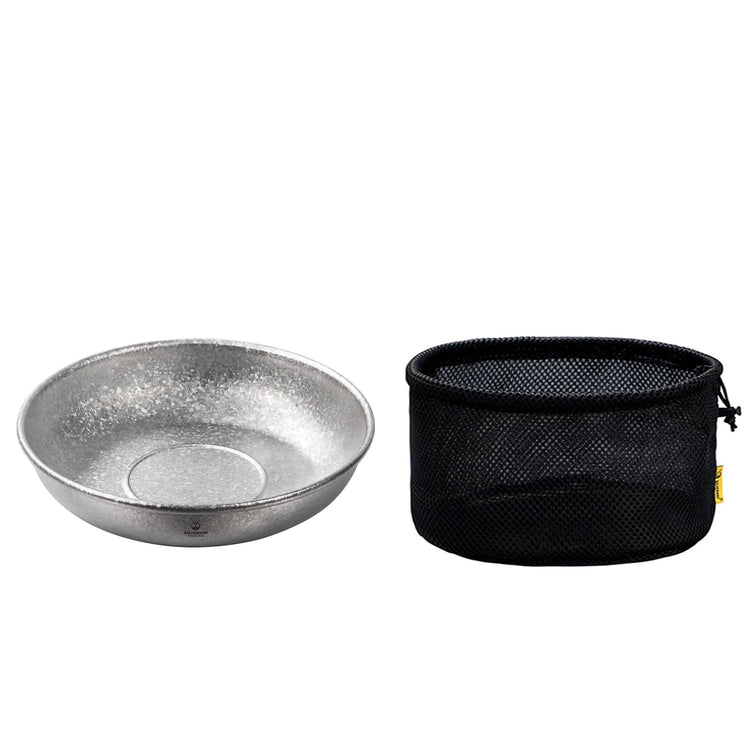 
                  
                    SilverAnt Ultralight Titanium Camping Plate with a Crystallized Finish 300ml/10.14 fl oz with Drawstring Mesh Bad (included with purchase)
                  
                