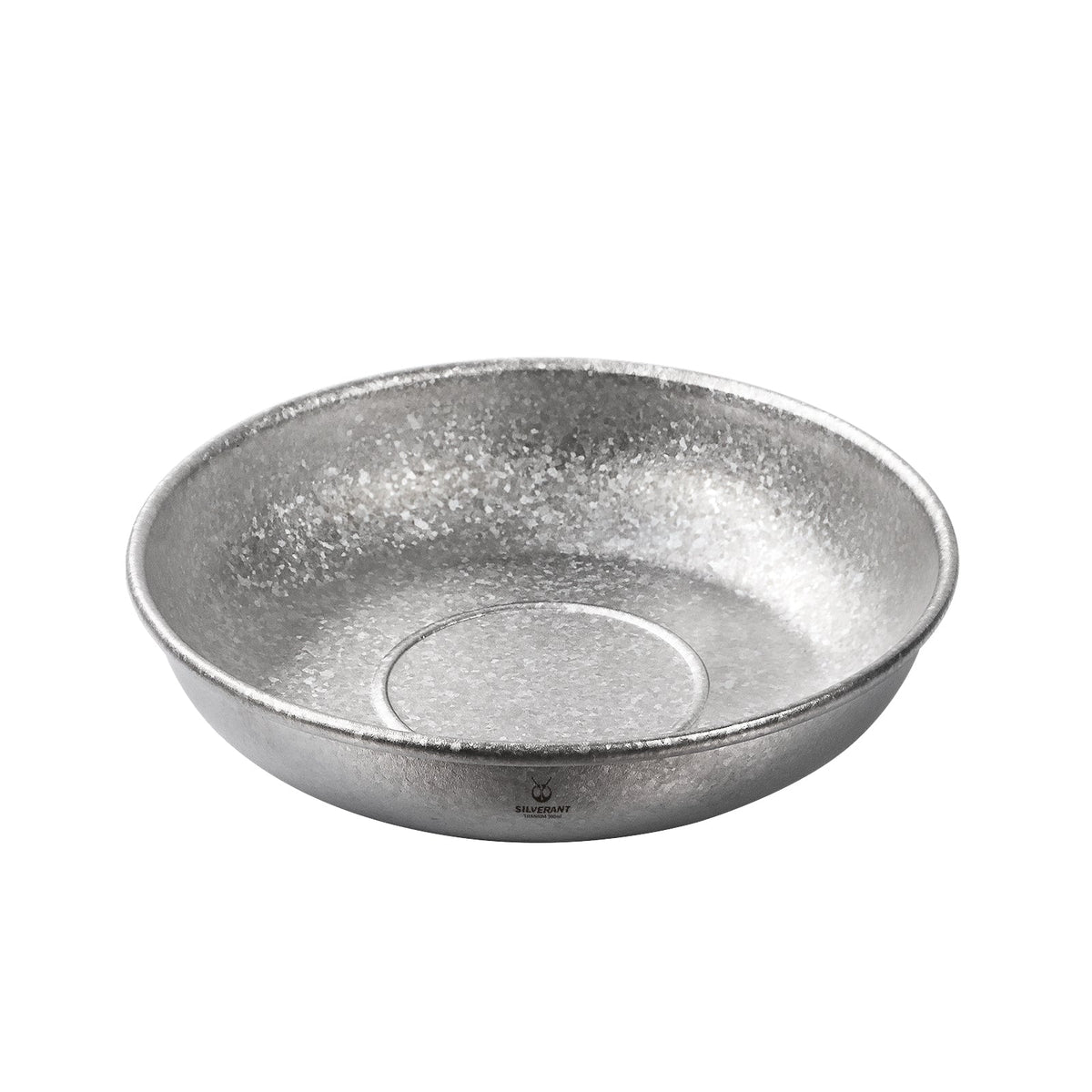 SilverAnt Ultralight Titanium Camping Plate with a Crystallized Finish 300ml/10.14 fl oz - inside view, front angle