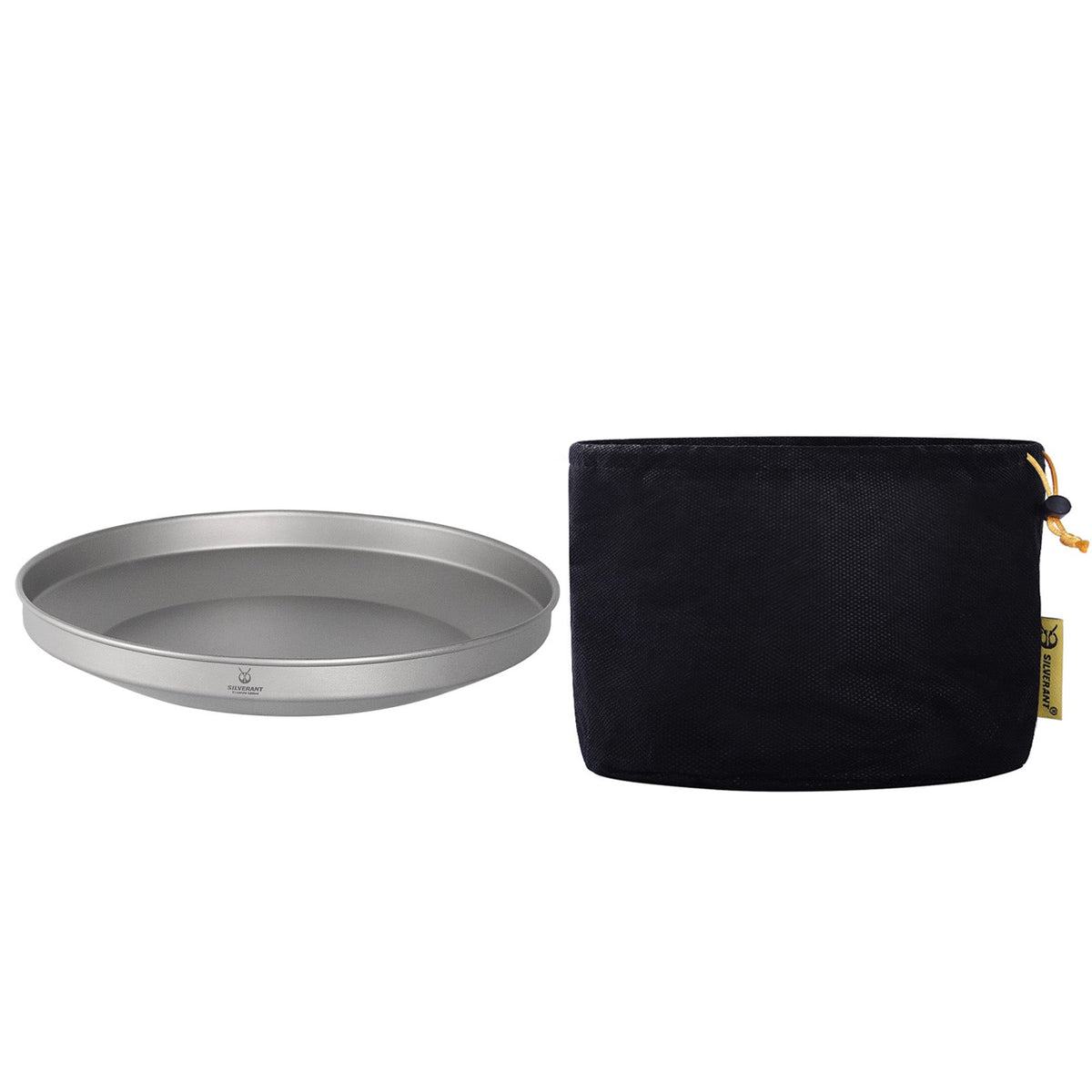 SilverAnt Ultralight Titanium Camping Plates - 1200ml/40.57 fl oz with Drawstring Mesh Bag (included with purchase)