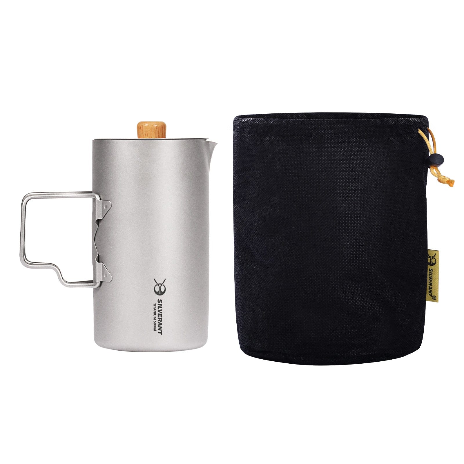Ultralight Titanium Coffee French Press | SilverAnt Outdoors