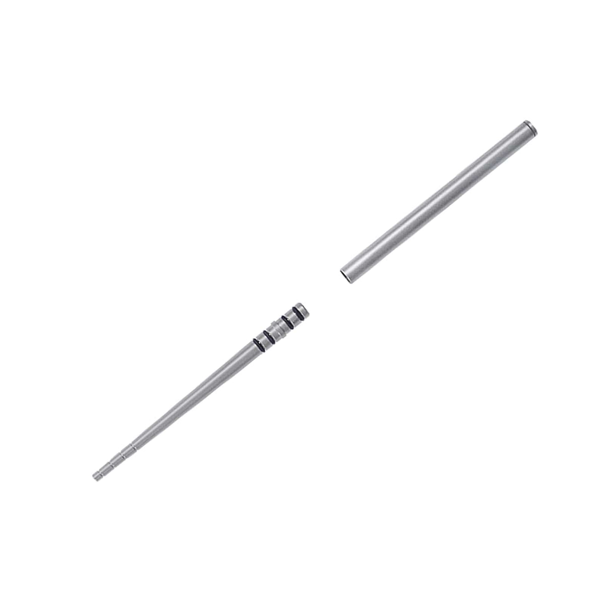 SilverAnt Ultralight Titanium Collapsible Folding Travel Chopsticks - both pieces of each chopstick