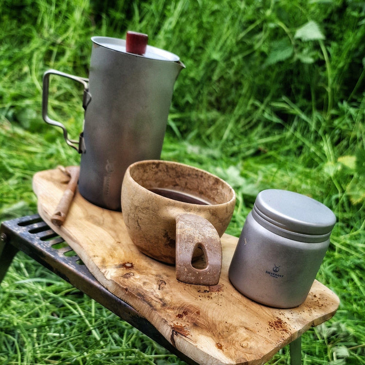 
                  
                    SilverAnt Ultralight Titanium Container Sandblasted (actual product photo, real life use, in use, lifestyle shot)
                  
                