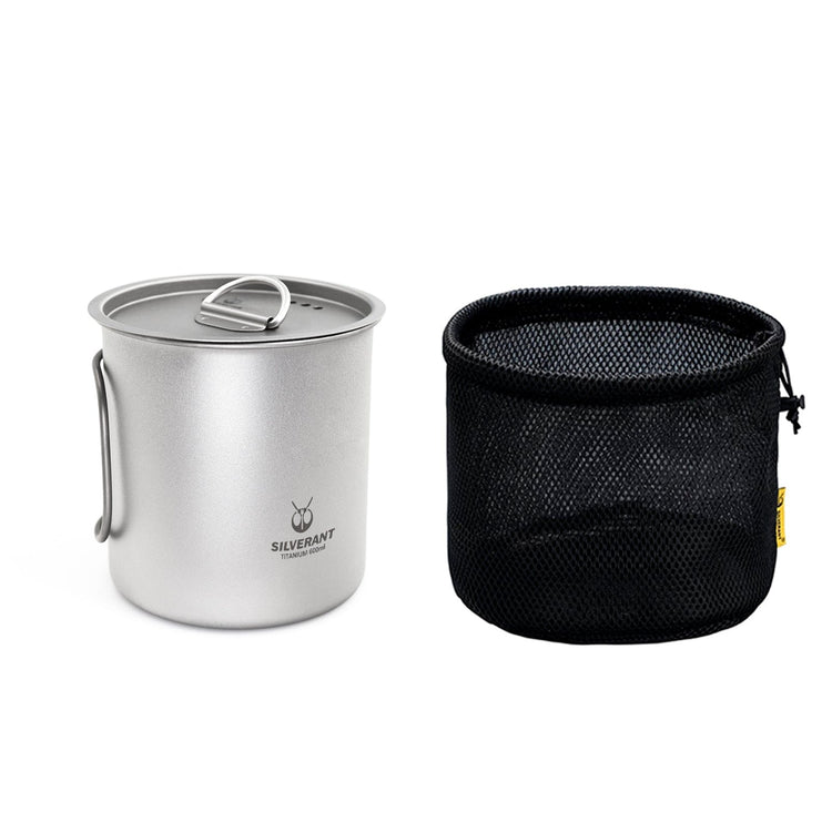 
                  
                    SilverAnt Ultralight Titanium Cup With Lid 4 Sizes - 600ml - With black drawstring mesh bag included with purchase
                  
                
