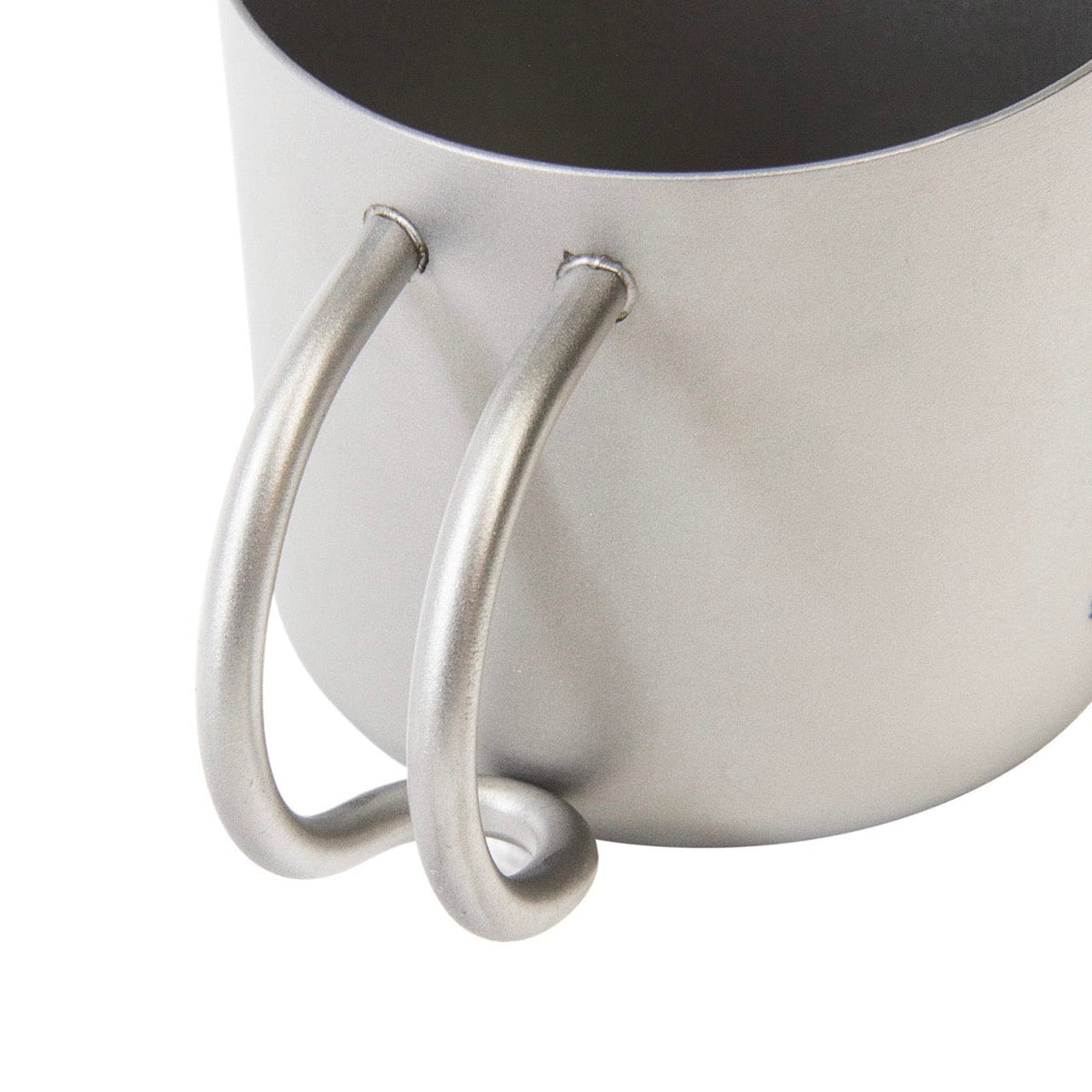 SilverAnt Ultralight Titanium Double Wall Espresso Coffee Cup 110ml/3.71 fl oz With Handle - Close-up of handle