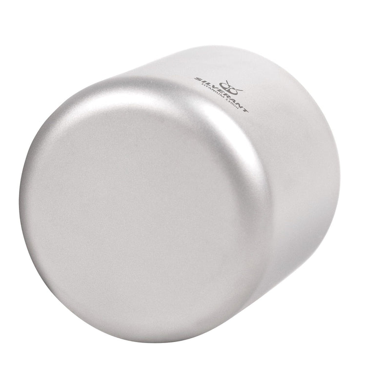 
                  
                    SilverAnt Titanium Double Wall Espresso Coffee Cup 110ml/3.71 fl oz Without Handle - Bottom side view, close-up
                  
                
