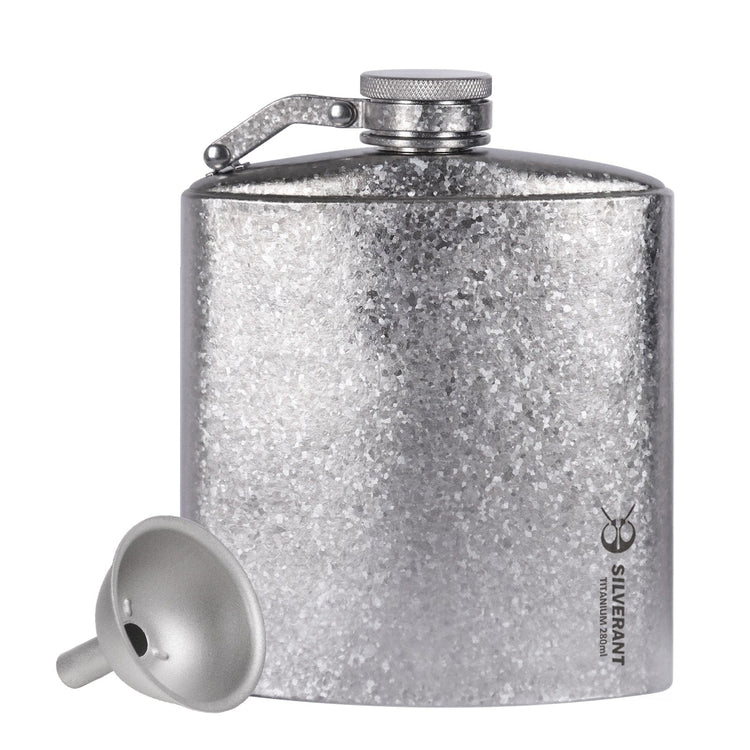 
                  
                    SilverAnt Ultralight Titanium Hip Flask & Funnel - 280ml (Crystallized)
                  
                