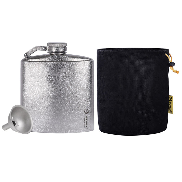 
                  
                    SilverAnt Ultralight Titanium Hip Flask & Funnel - 280ml Crystallized (with drawstring mesh bag included with purchase)
                  
                