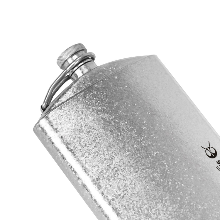 
                  
                    SilverAnt Ultralight Titanium Hip Flask With Funnel 220ml/7.74 fl oz Crystallized close-up of finish
                  
                