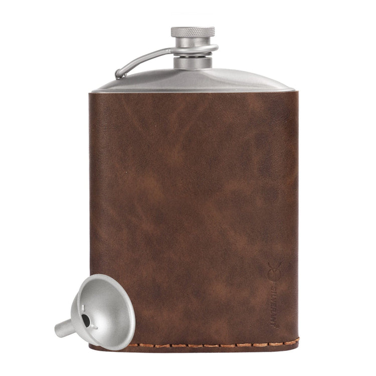 
                  
                    SilverAnt Titanium Hip Flask With Funnel & pu leather sleeve - 220ml/7.74 fl oz
                  
                