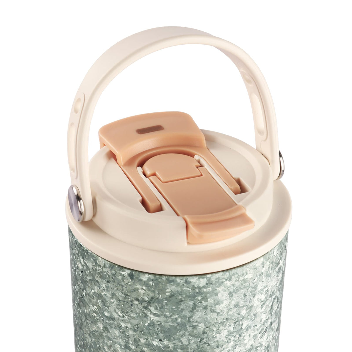 SilverAnt Crystallized Titanium Insulated Tumbler 880ml / 29.76 fl oz - Seafoam Green (close-up of lid)