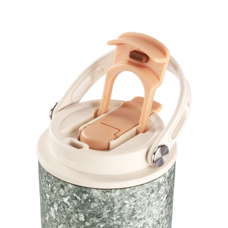 
                  
                    SilverAnt Crystallized Titanium Insulated Tumbler 880ml / 29.76 fl oz - Seafoam Green (close-up of tumbler's top with one of the drinking holes opened)
                  
                