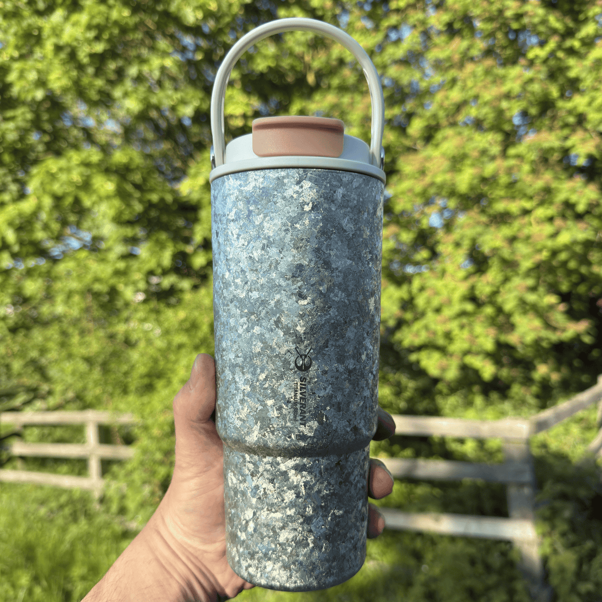 SilverAnt Crystallized Titanium Insulated Tumbler 880ml / 29.76 fl oz - Seafoam Green (actual product photo, on-hand)