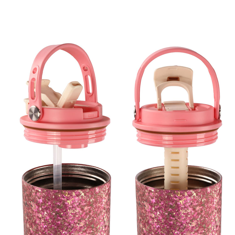 
                  
                    SilverAnt Crystallized Titanium Insulated Tumbler 880ml / 29.76 fl oz – Iridescent Pink (showing all parts/components)
                  
                