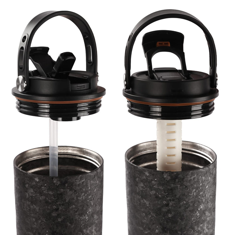 
                  
                    SilverAnt Ultralight Titanium Insulated Tumblers - 880ml / 29.76 fl oz (Elegant black, showing all components) 
                  
                