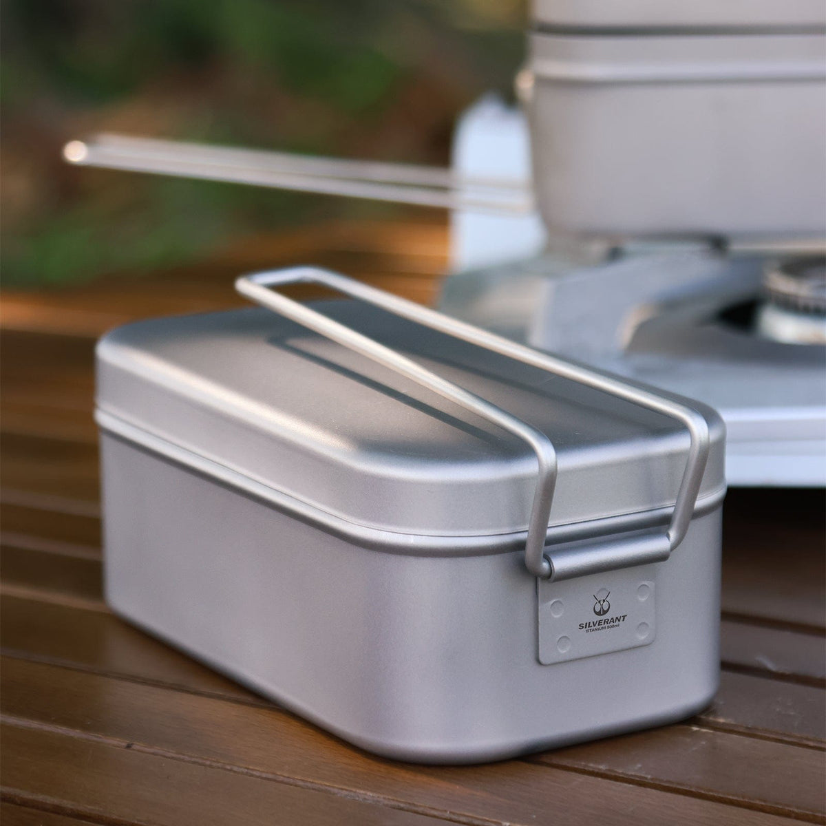 SilverAnt Ultralight Titanium Mess Tins - (In-Use) Lifestyle Shot