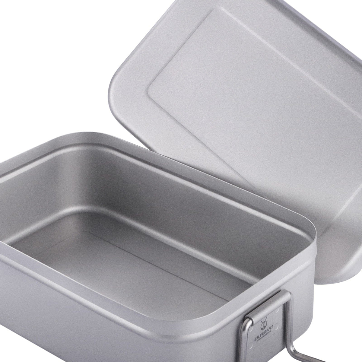 SilverAnt Ultralight Titanium Mess Tins - Large Mess Tin open position, close-up