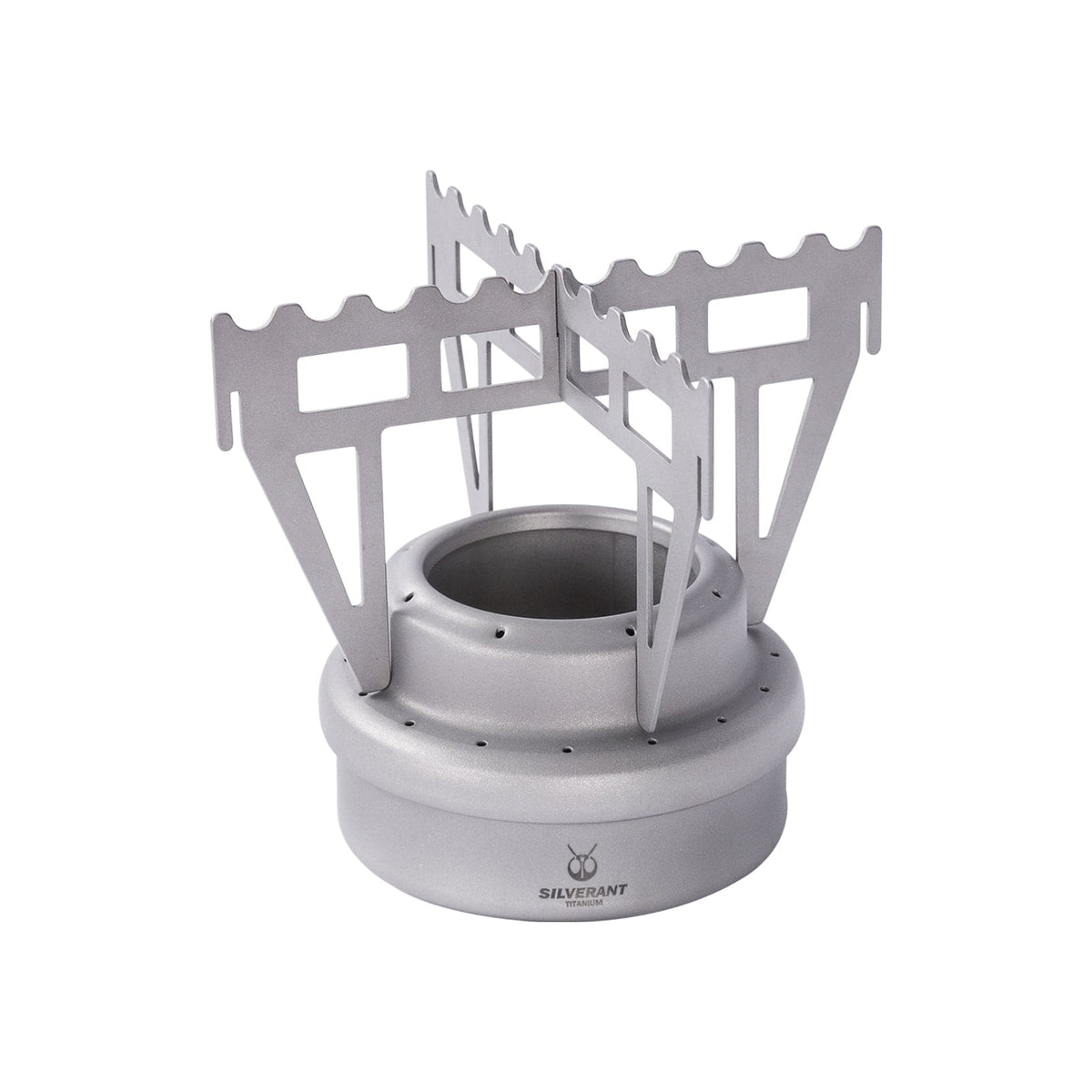 SilverAnt Ultralight Titanium Multi-Fuel Alcohol Stove Kit - Enhanced Cross Stand on Multi-fuel Alcohol stove