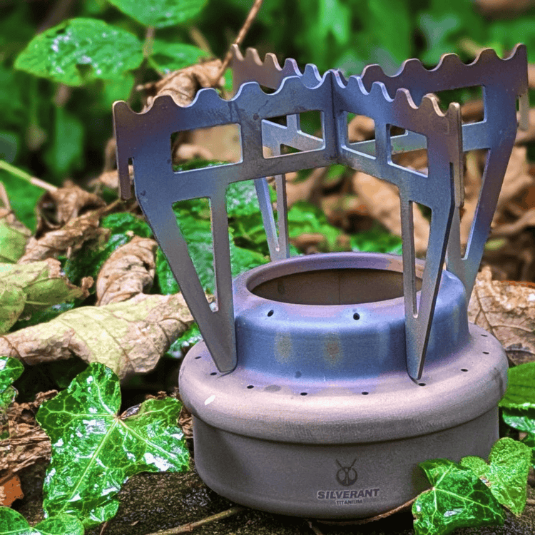 
                  
                    SilverAnt Ultralight Titanium Multi-Fuel Alcohol Stove Kit - Close-up, actual product photo, real lifestyle photo
                  
                