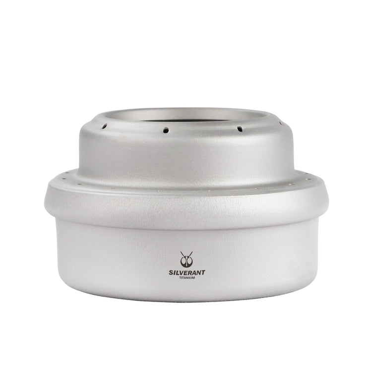 
                  
                    SilverAnt Ultralight Titanium Multi-Fuel Alcohol Stove Kit - Multi-fuel alcohol stove close-up on white background
                  
                
