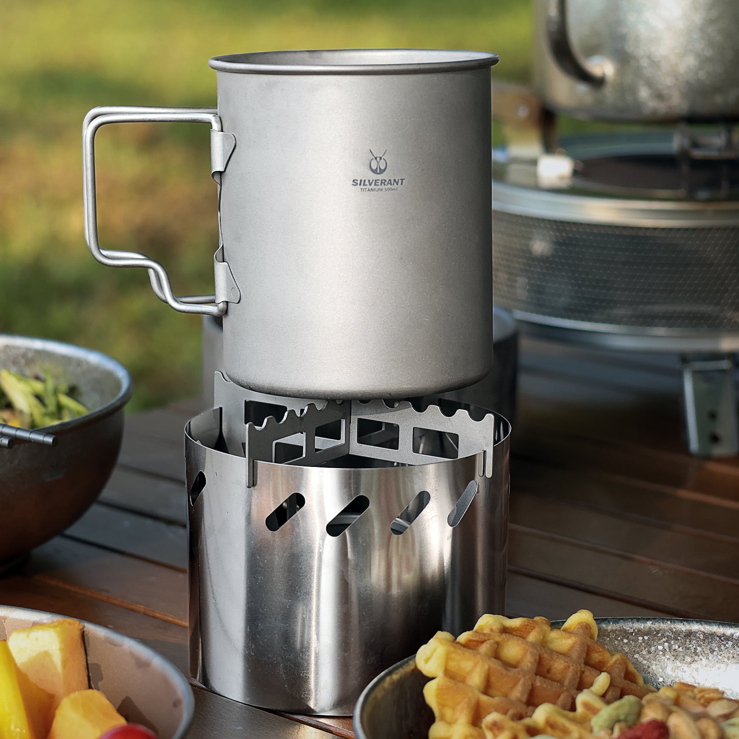 SilverAnt Ultralight Titanium Multi-Fuel Alcohol Stove Kit