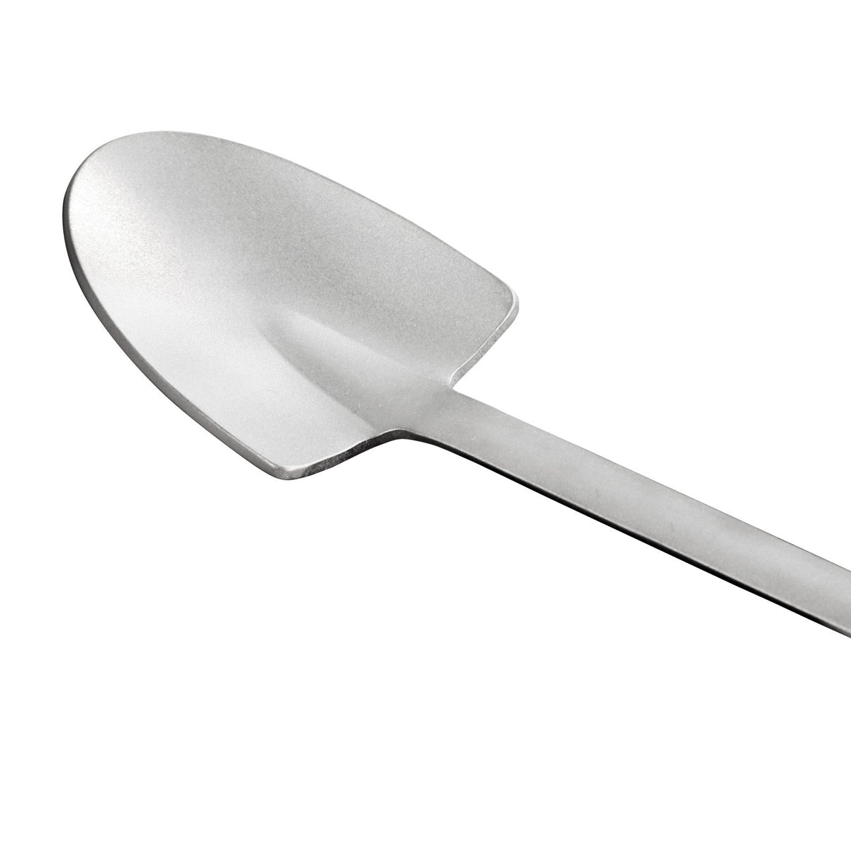 SilverAnt Ultralight Titanium Square & Spade Shovel Cutlery Utensils - Spade shovel (close-up of spade shovel end)