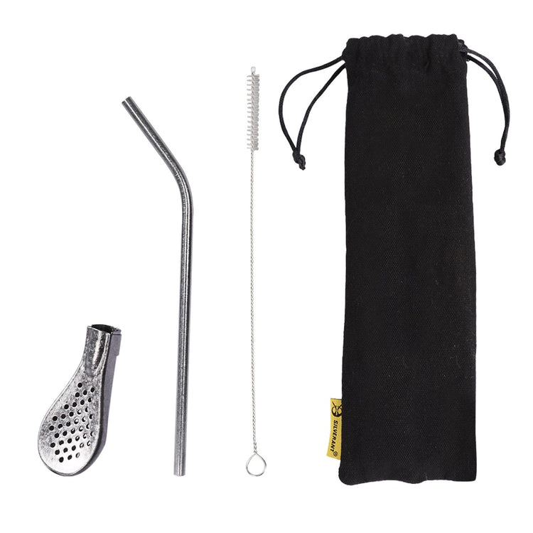
                  
                    SilverAnt Ultralight Titanium Straw Crystallized with Strainer Long - with black drawstring pouch, all parts disassembled included with purchase
                  
                