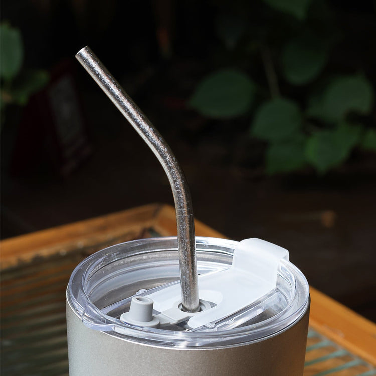 
                  
                    SilverAnt Ultralight Titanium Straw Crystallized with Straw - Actual product photo, real life use, on a SilverAnt Titanium cup
                  
                