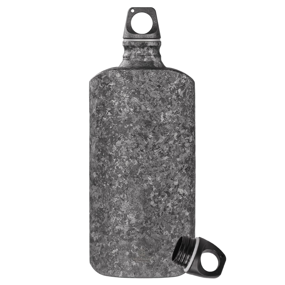 SilverAnt Ultralight Titanium Water Bottle 800ml/28.16 fl oz (Slim Crystallized Black) - Main image